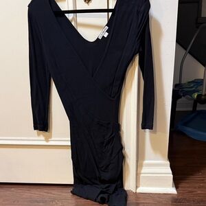 James Perse Black Long Sleeve Dress